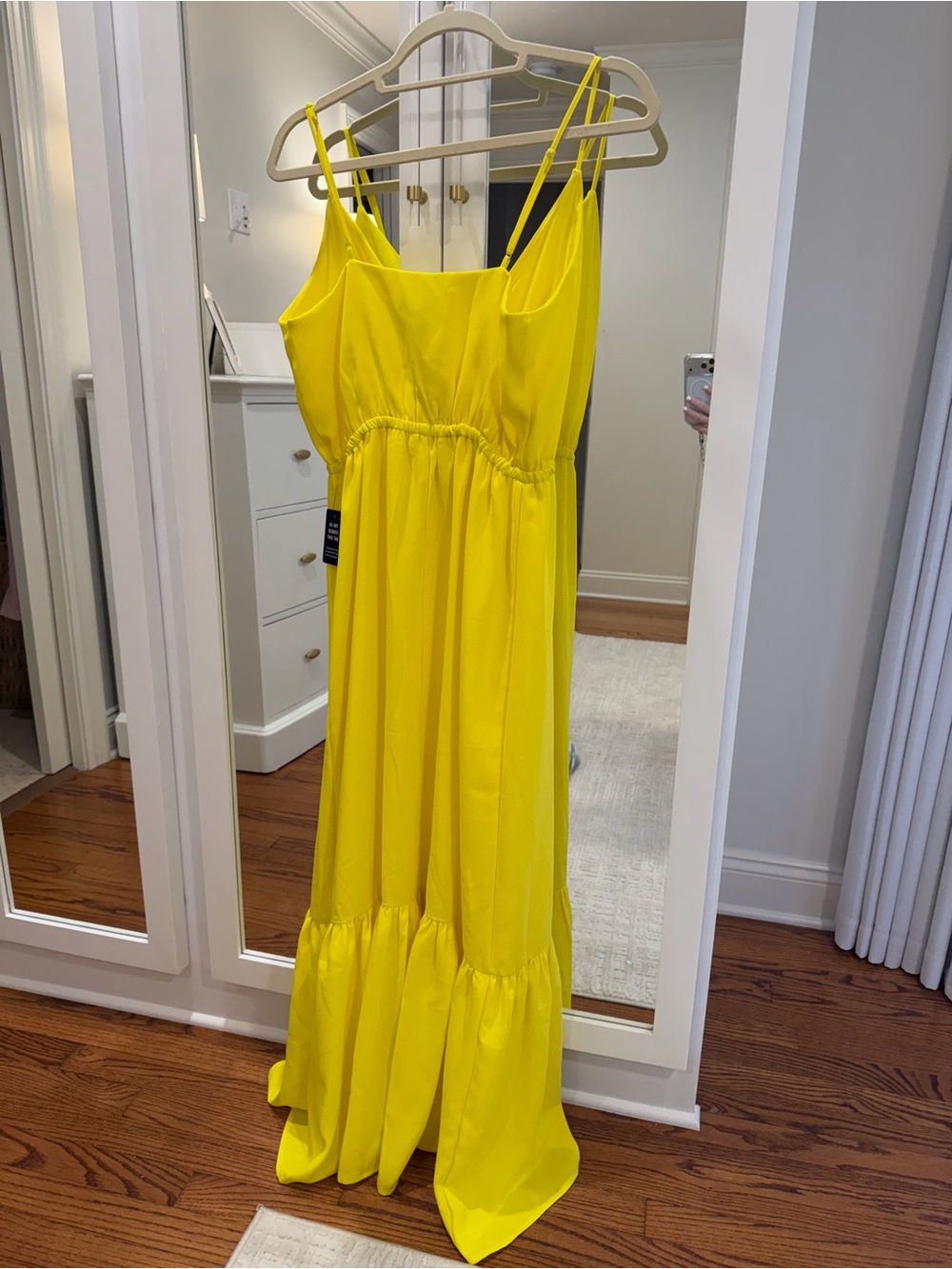 Express NWT Yellow Spaghetti-Strap Maxi Dress